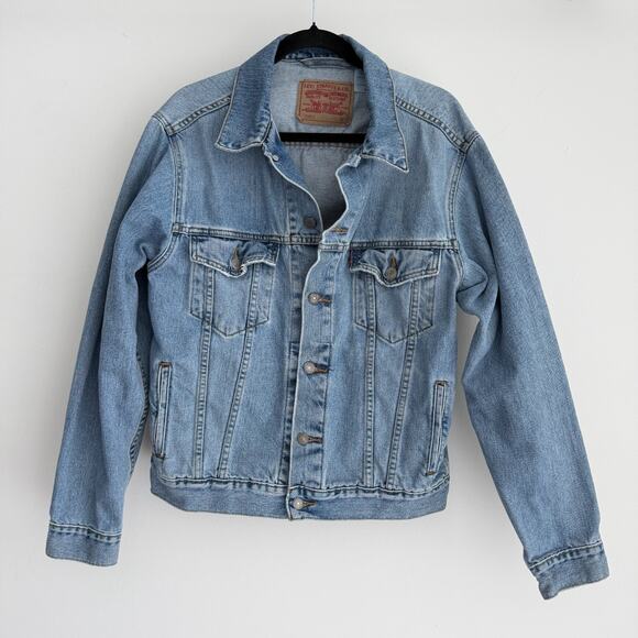 Vintage Levis Denim Trucker Jacket Mens Medium 70507 Type 3 III Blue Jean 90s